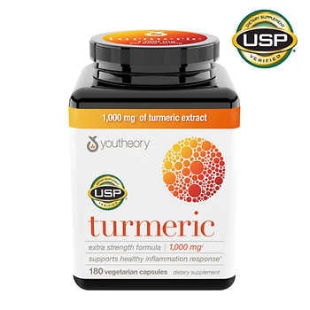 youtheory Turmeric 1,000 mg., 180 Capsules