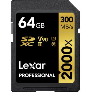 Today Only: Lexar 64GB Professional 2000x UHS-II V90 SDXC