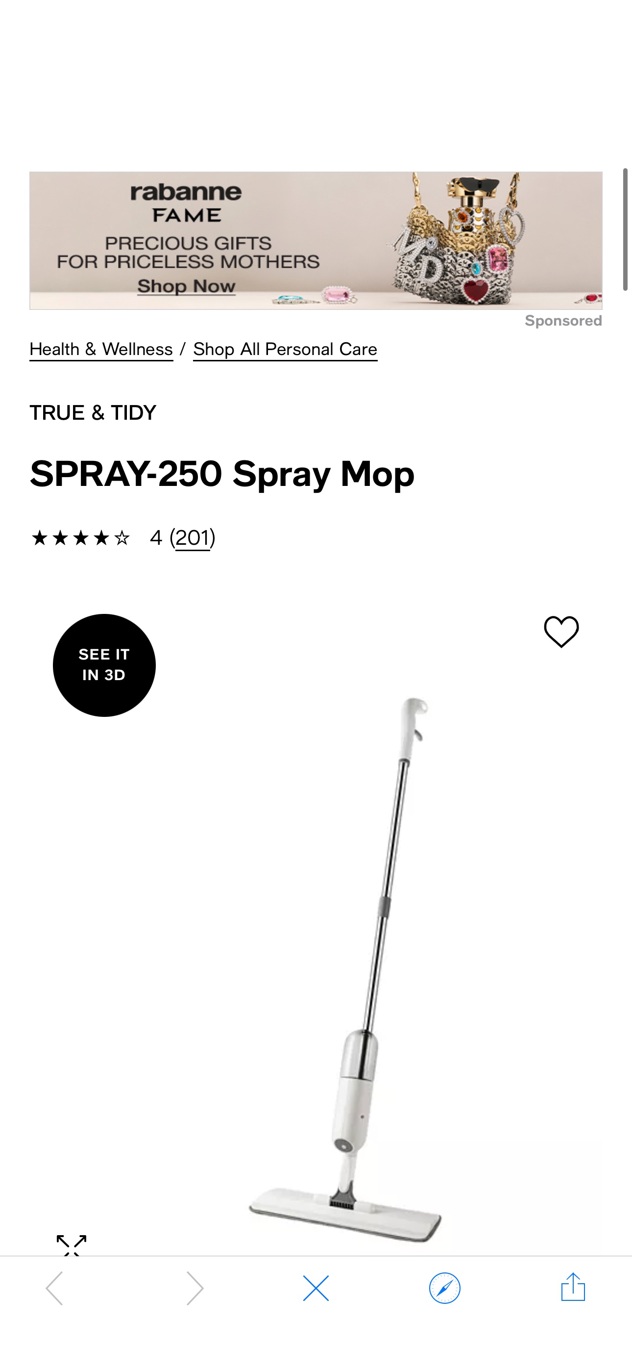True & Tidy SPRAY-250 Spray Mop - Macy's
