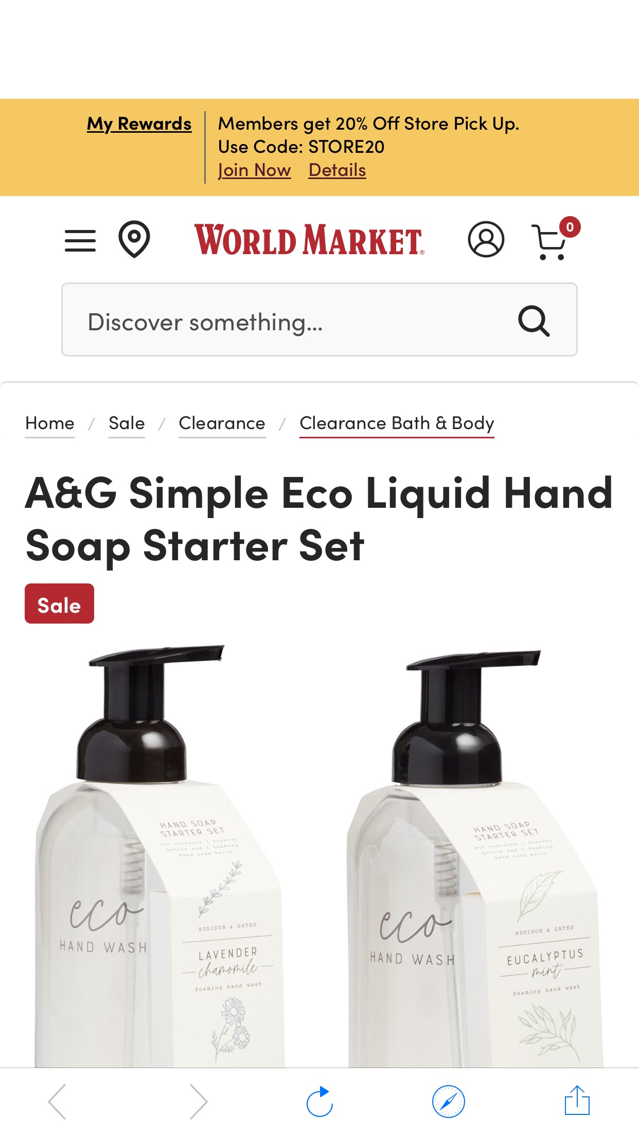 A&G Simple Eco Liquid Hand Soap Starter Set - World Market