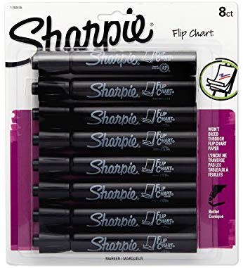 笔Amazon.com: Sharpie 1760445 Flip Chart Marker, Black, 8-Pack: Office Products