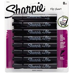 $6.49 笔Amazon.com: Sharpie 1760445 Flip Chart Marker, Black, 8-Pack: Office Products