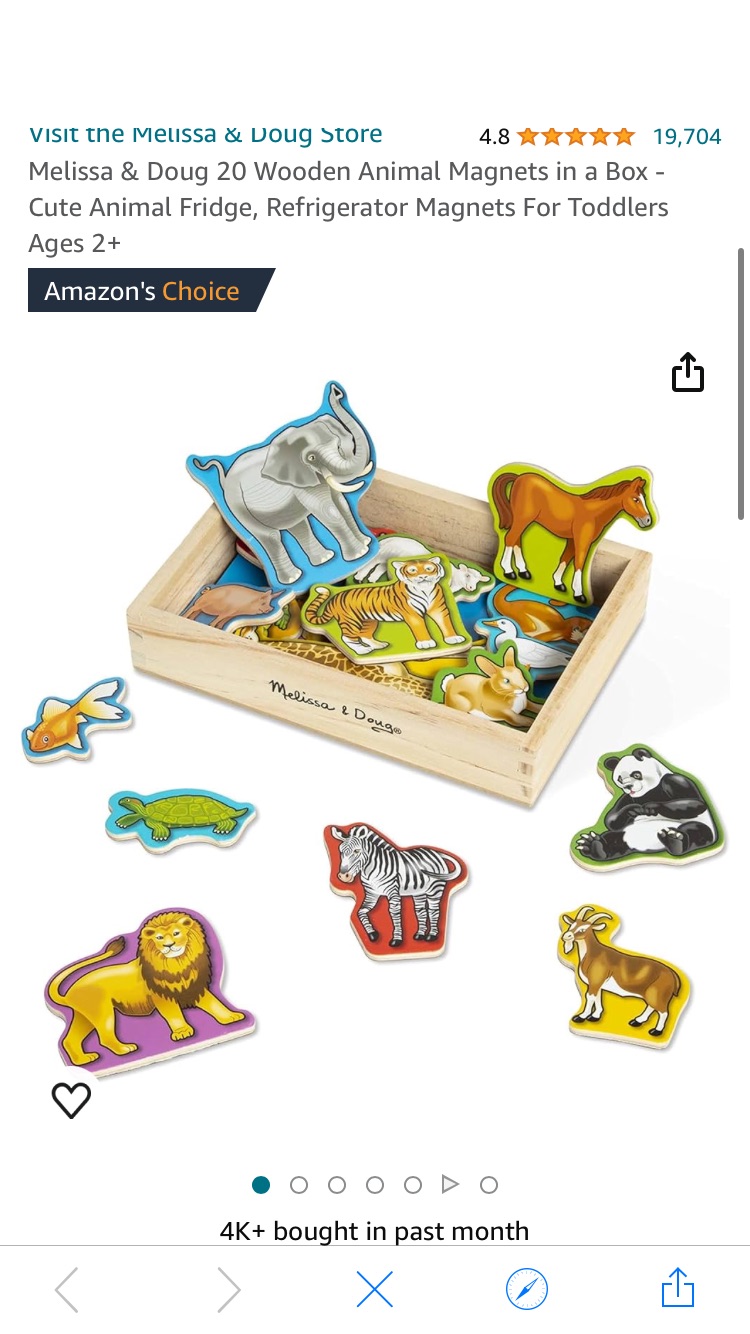 動物木質磁石玩具20件Amazon.com: Melissa & Doug 20 Wooden Animal Magnets in a Box - Cute Animal Fridge, Refrigerator Magnets For Toddlers Ages 2+ : Melissa & Doug: Toys & Games