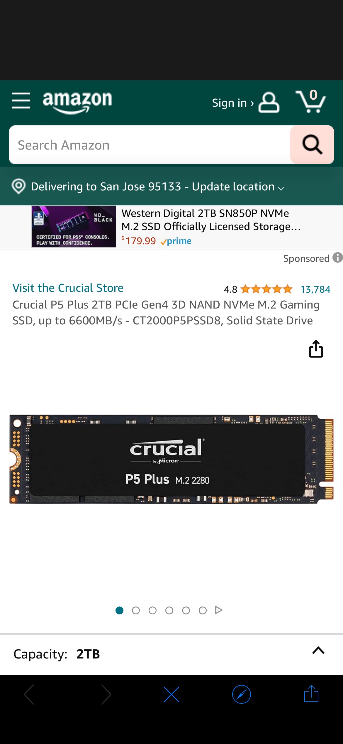 Amazon.com: Crucial P5 Plus 2TB PCIe Gen4 3D NAND NVMe M.2 Gaming SSD, up to 6600MB/s - CT2000P5PSSD8, Solid State Drive : Video Games