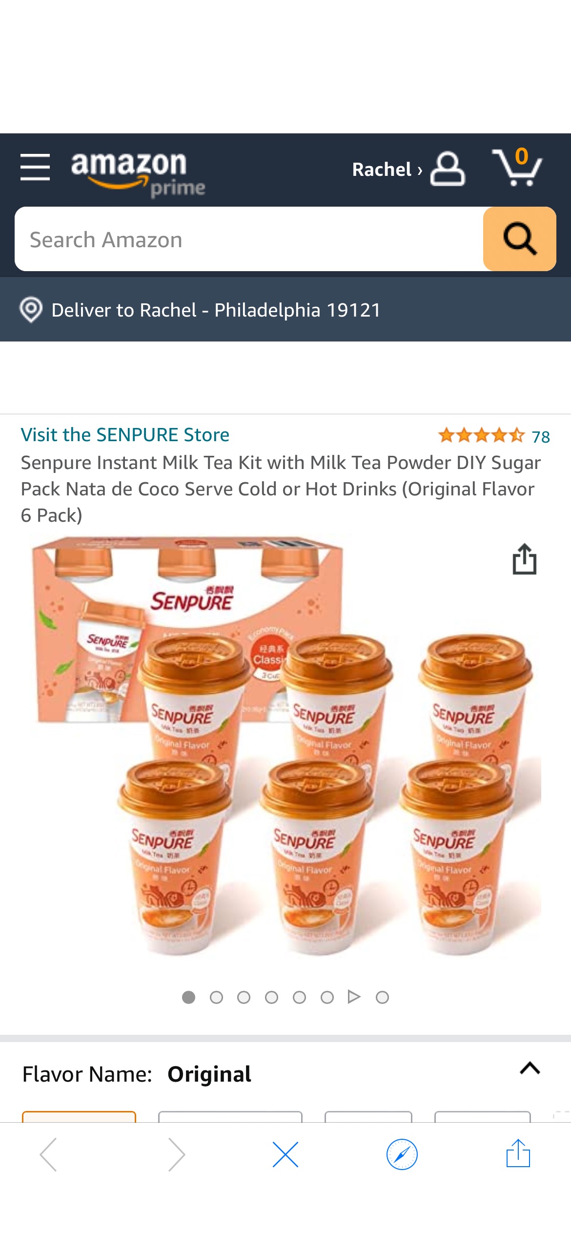 Amazon.com: Senpure Instant Milk Tea Kit with Milk Tea Powder DIY Sugar Pack Nata de Coco Serve Cold or Hot Drinks (Original Flavor 6 Pack) : Grocery & Gourmet Food