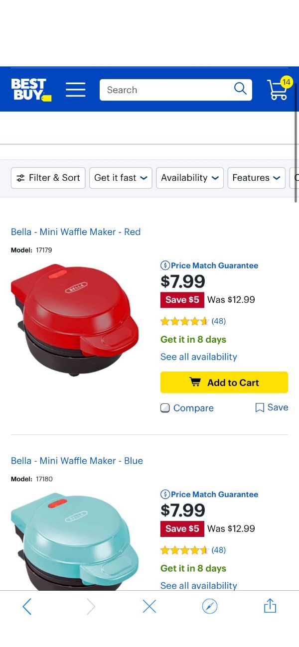 Bella Mini Waffle Maker