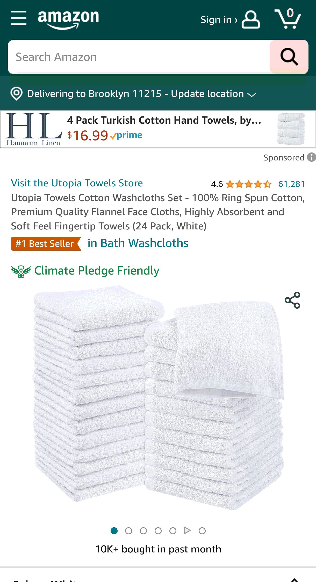 Utopia Towels Cotton Washcloths Set - 100% Ring Spun Cotton, Premium Quality Flannel Face Cloths, Highly Absorbent and Soft Feel Fingertip Towels (24 Pack, White) : Home & Kitchen