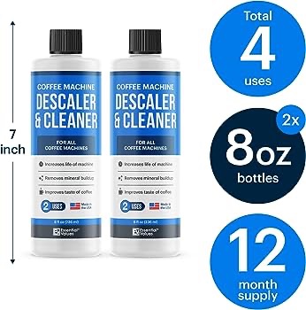 Universal Descaling Solution (2 Pack, 4 Uses Total), Designed For Keurig, Ninja, Nespresso, Delonghi and All Single Use Coffee and Espresso Machines, Coffee Machine Descaler Made in the USA : Amazon.c