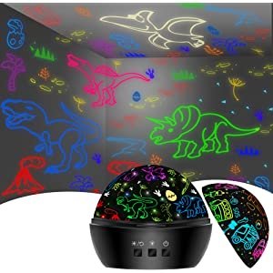 $23.99 MINGKIDS Dinosaur Toys for Kids 3-5,Rotating Projection Lamp with Dinosaurs Cars 2 in 1 Toys for 1-9 Year Old Boys Gifts,Toddler Boy Toys: Home & Kitchen天花板投影仪