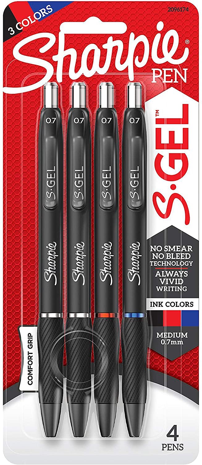 Amazon.com: Sharpie S-Gel, Gel Pens, 中性笔4支