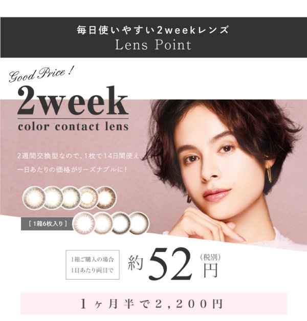 eRouge [1 Box 6 pcs] / 2weeks Disposal 2Weeks Disposable Colored Contact Lens DIA14.1/14.5mm