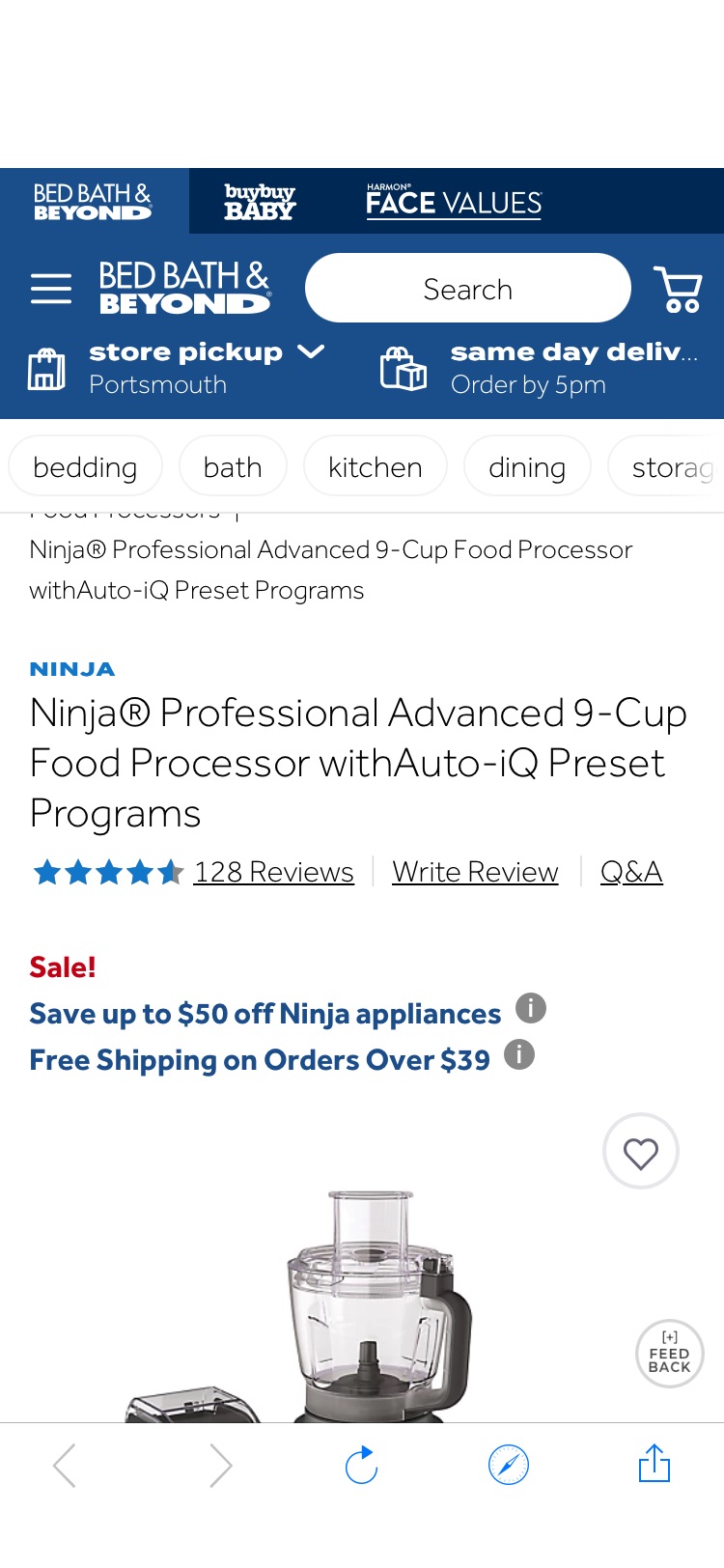 Ninja® Professional Advanced 9-Cup Food Processor 食物搅拌机