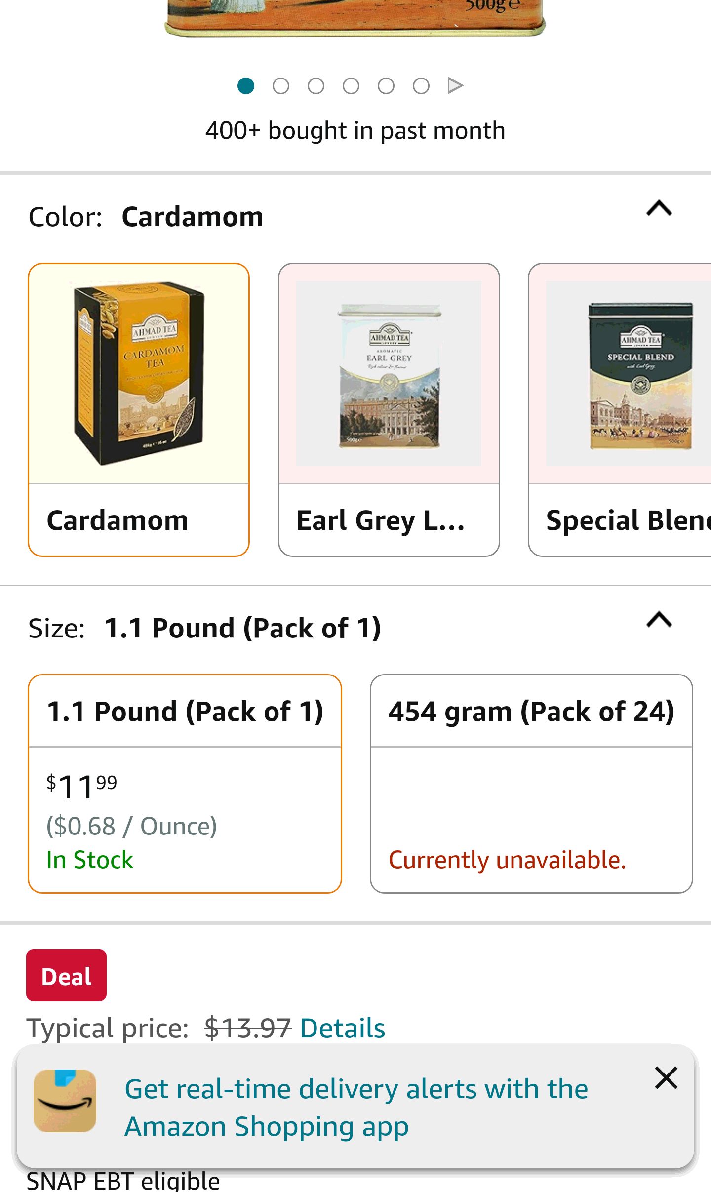 Amazon.com : Ahmad Tea Black Cardamom Loose Tea, 17.6 oz : Everything Else