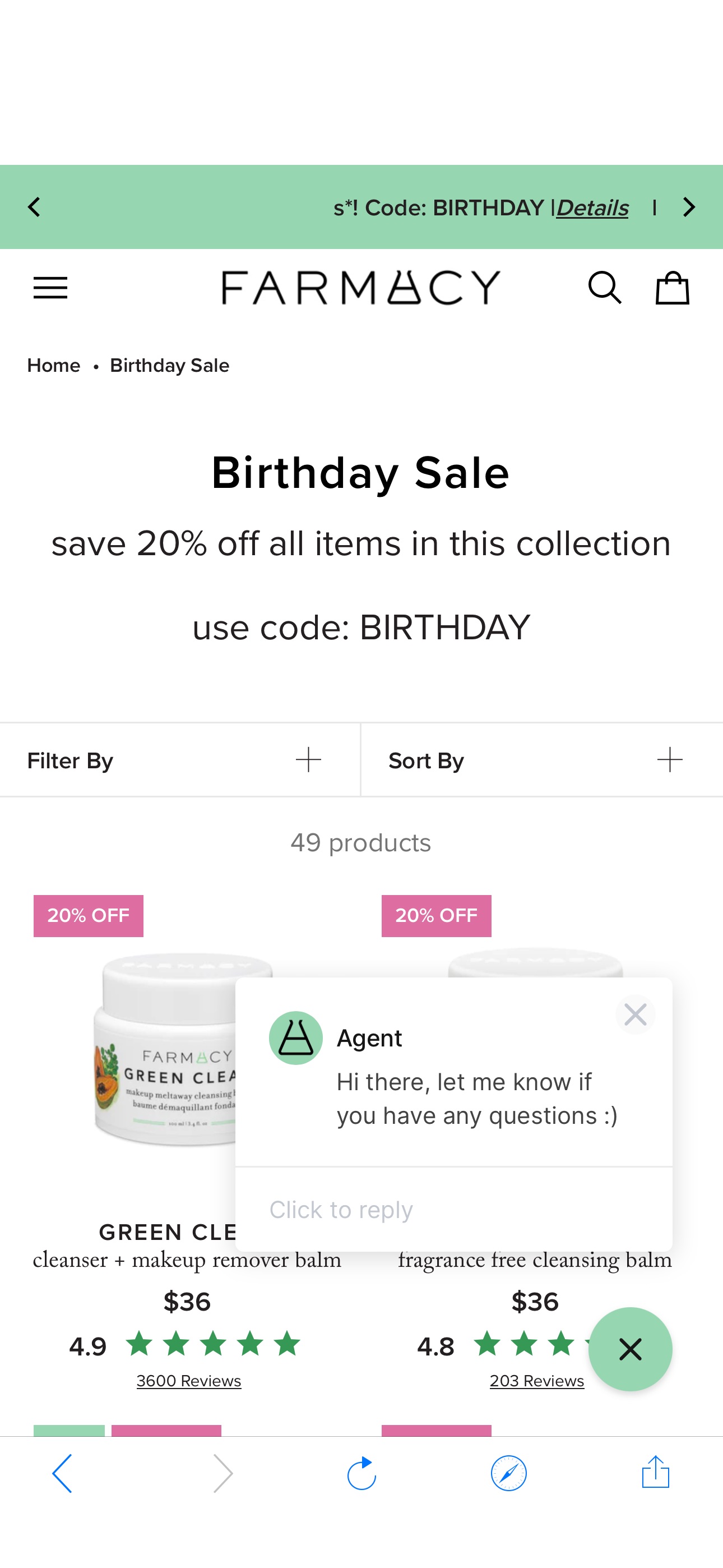 Birthday Sale - Farmacy Beauty 大瓶卸妆膏只要$36