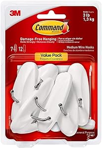 Amazon.com: Command Medium Wire Hooks, Damage Free Hanging Wall Hooks with Adhesive Strips, No Tools Wall Hooks for Hanging Decorations in Living Spaces 