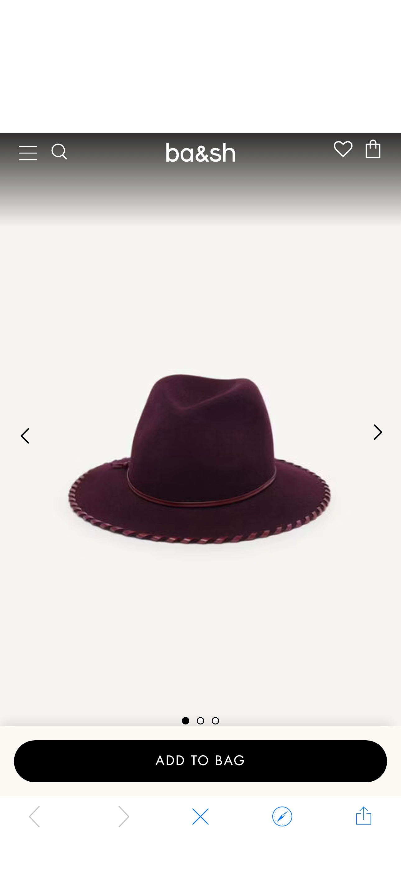 wide-brimmed hat hat RED // ba&sh US