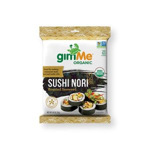 gimMe Organic Roasted Seaweed - Restaurant-style Sushi Nori Sheets - 0.81 Ounce