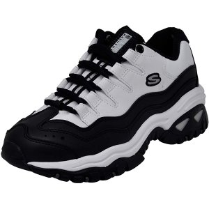 Skechers 女子休闲运动鞋 黑白配色
