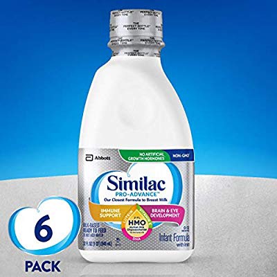 Amazon.com: Similac Pro-Advance Non-GMO with 2'-FL HMO Infant Formula Ready-to-Feed, 1qt Bottles (Pack of 6): Health & Personal Care Similac非转基因奶水低至$26.09