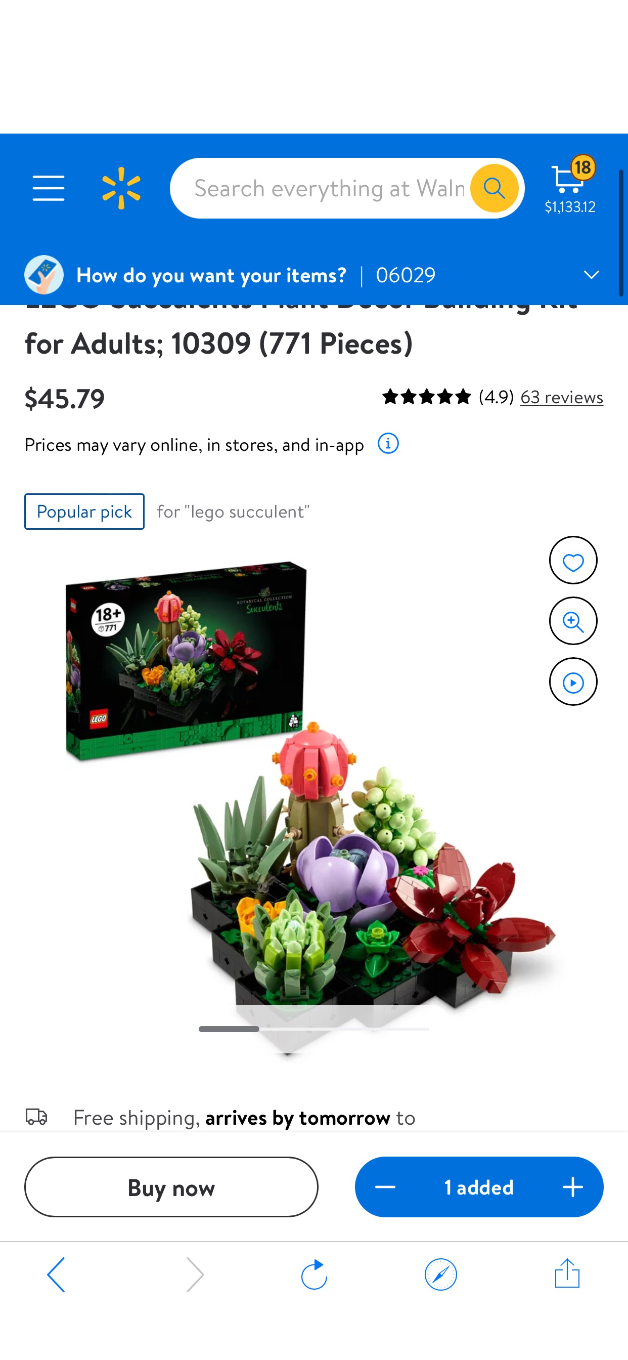 LEGO Succulents Plant Decor Building Kit for Adults; 10309 (771 Pieces) - Walmart.com 乐高多肉