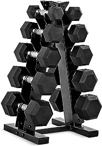 CAP Barbell 150 LB Dumbbell Set with Rack