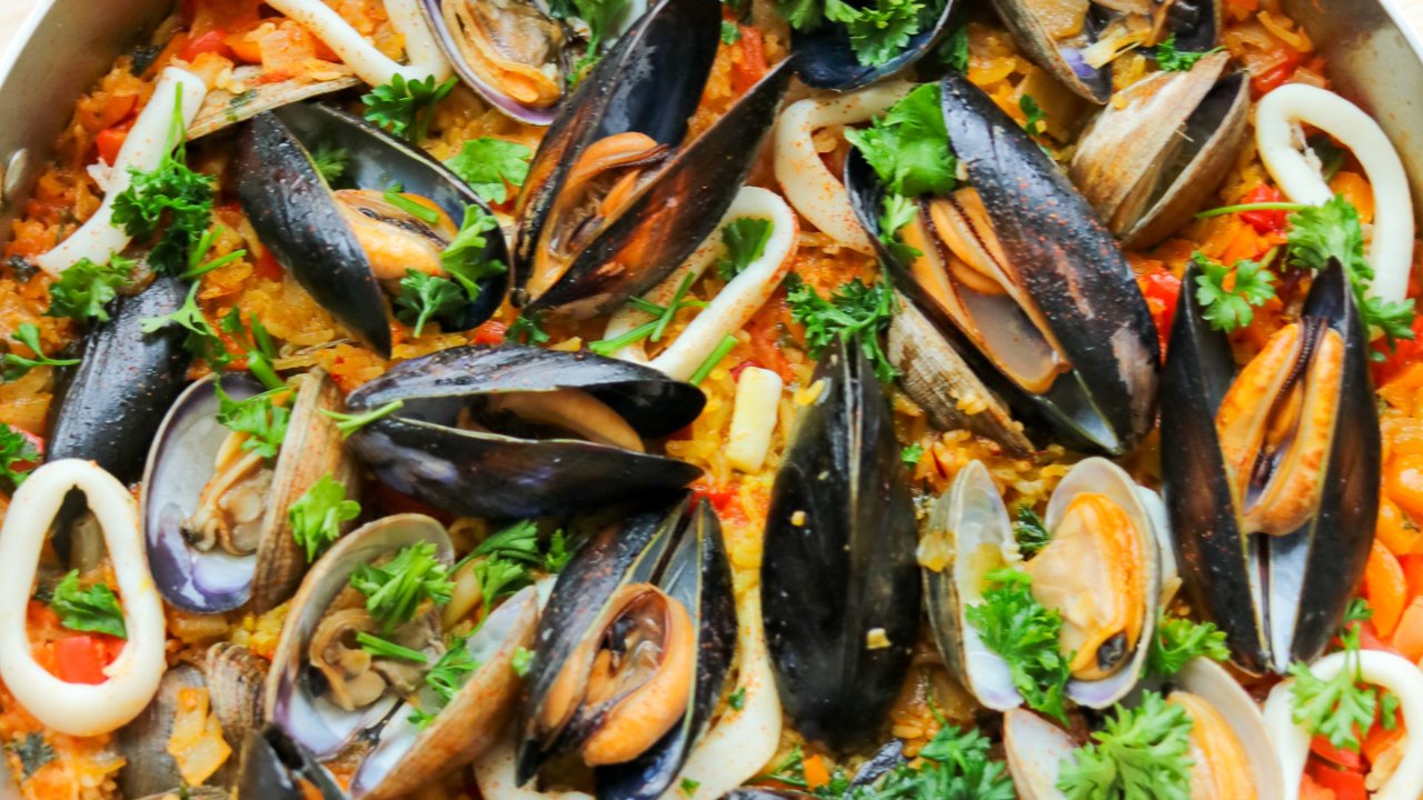 在家也能吃到的超营养海鲜烩饭 （不正宗不地道paella）