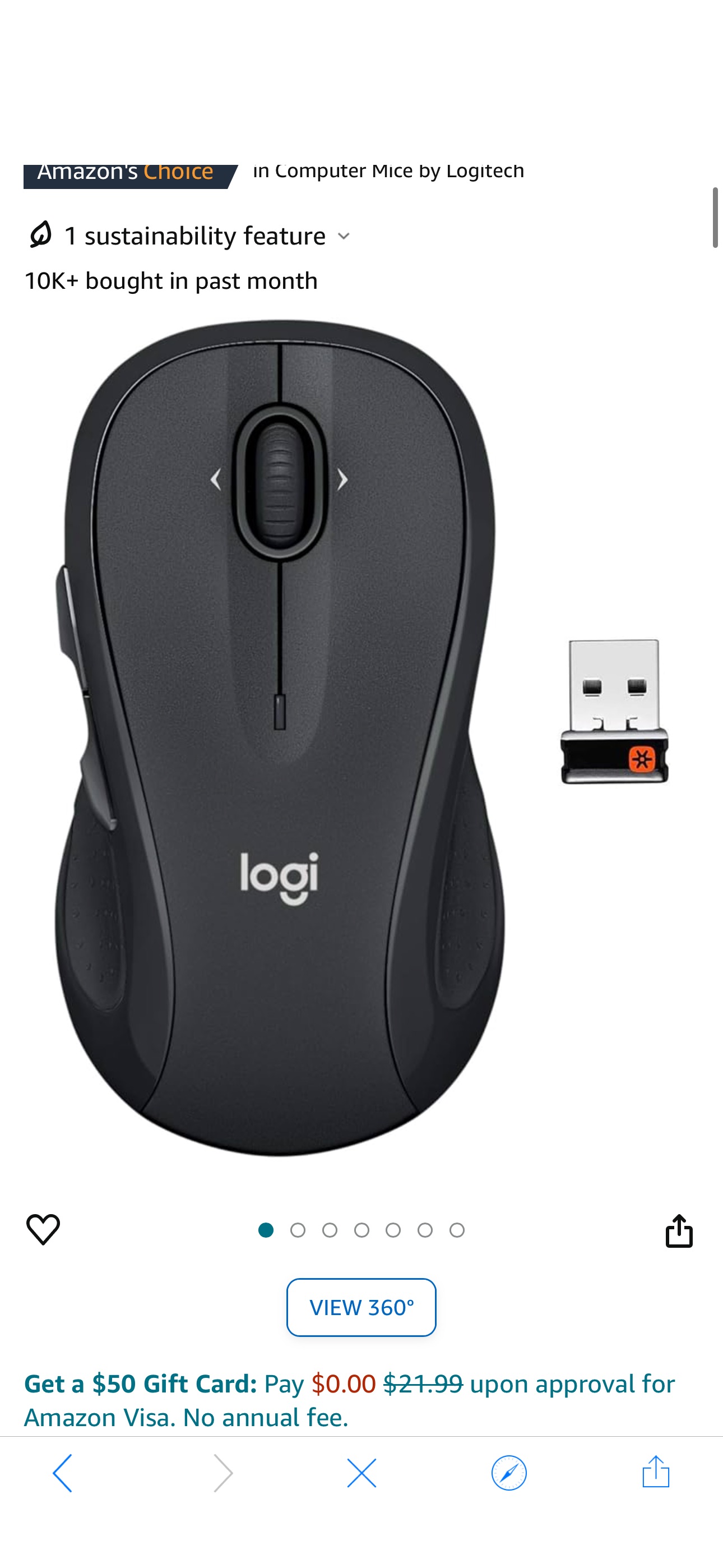 Amazon.com: Logitech M510 Wireless Computer Mouse for PC with USB Unifying Receiver - Graphite : Electronics