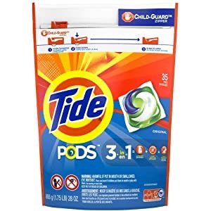 Tide PODS Liquid Laundry Detergent Pacs, 35 count