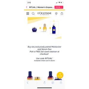 $123 RITUAL | Women s Empowerment 2019 任何两件套餐可以送一种自选cleanser