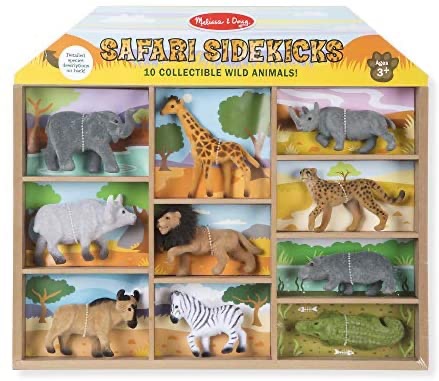 Melissa &Doug 野生动物合集大礼盒，含十种造型逼真的野生动物
