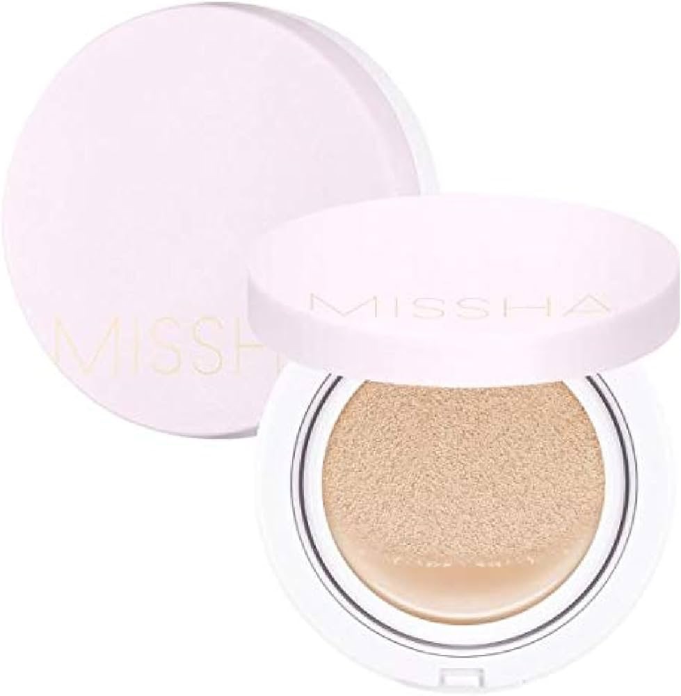 Amazon.com : MISSHA Magic Cushion Foundation 气垫 No.21 Light Beige for Bright Skin - Flawless Coverage,Dewy Finish,Easy Application for All Skin Types