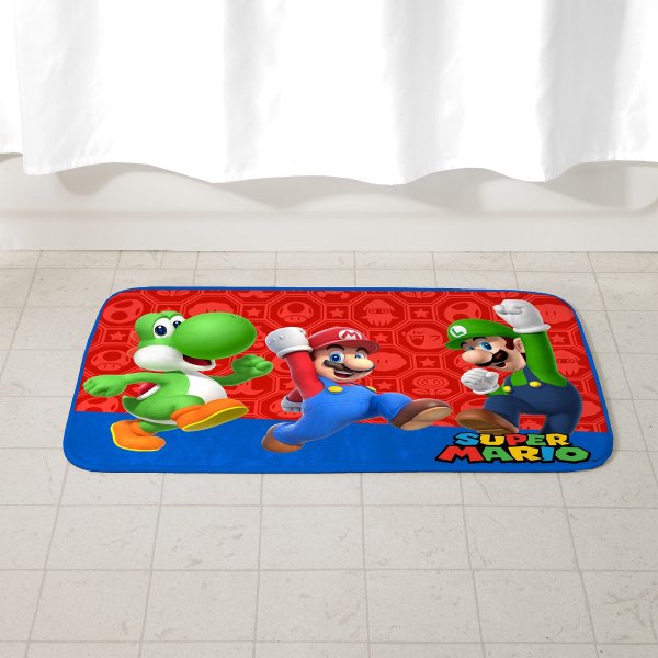 Super Mario 儿童浴室地垫30” x 20”