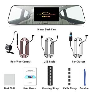 Amazon.com: Jeemak Backup Camera 4.3” Touch Screen Mirror Dash Cam 1080P Rearview Front and Rear Dual Lens Dashboard Recorder with Waterproof Reversing Camera: Cell Phones & Accessories 行车记录仪 加倒车影像
