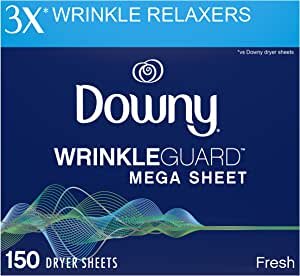 Downy WrinkleGuard Dryer Sheets, Fresh, 150 count