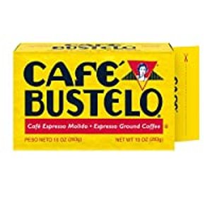 Café Bustelo Espresso Dark Roast Ground Coffee Brick, 10 Ounces (Pack of 24)