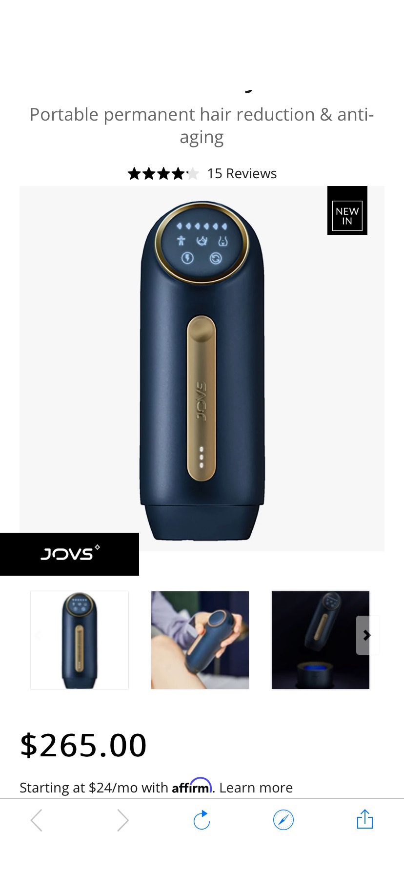 JOVS Mini Hair Removal Device Exclusively for CurrentBody Skin | CurrentBody