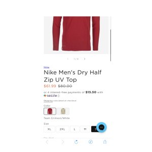 $61.99 Nike Men s Dry Half Zip UV Top – PROOZY Proozy:Nike Men s Half Zip 特卖价 29.99 美元,外加免运费!
代码:PZR32UV-FS