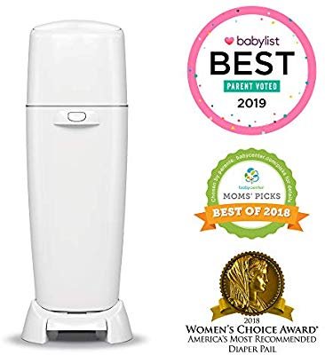 Amazon.com: Playtex Diaper Genie Complete Diaper Pail, Fully Assembled, with Odor Lock Technology, Includes 1 Pail & 1 Refill, White: Gateway