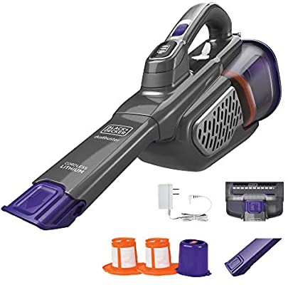 手持吸尘器Amazon.com - BLACK+DECKER 20V MAX Handheld Vacuum for Pets, Advanced Clean (HHVK515JP07APB) -