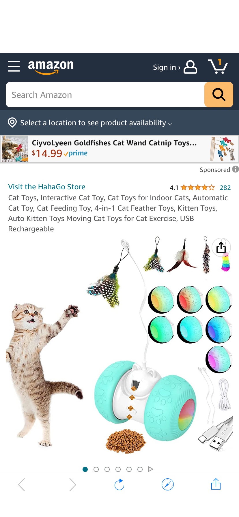 亚马逊猫猫自动玩具