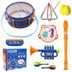 儿童音乐启蒙玩具教具套装，共8种不同乐器