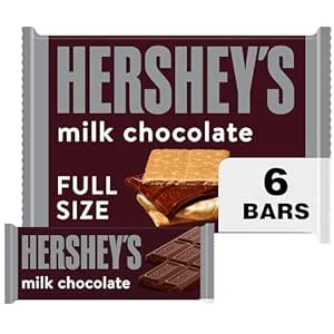 Milk Chocolate Full Size, Valentine's Day Candy Bars, 1.55 oz (6 Count)