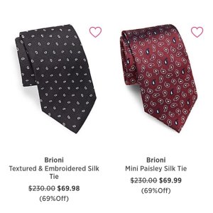 低至3折 Saks Off 5th所有Brioni领带三折起