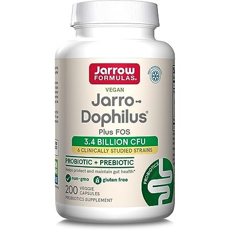 Jarrow Formulas Jarro-dophilus and FOS+E211, 200 Capsules