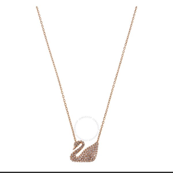 Crystal Pave Swan Necklace