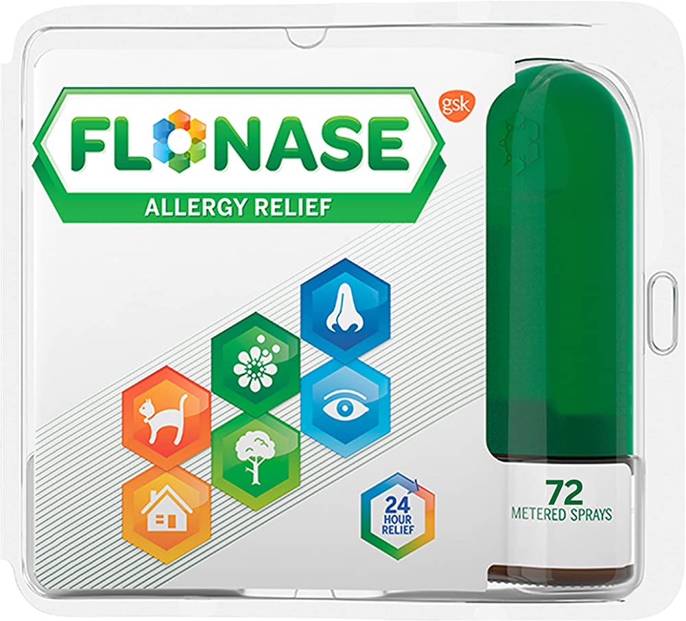 Amazon.com: Flonase Allergy Relief Nasal Spray, 24 Hour Non Drowsy Allergy Medicine, Metered Nasal Spray - 72 Sprays