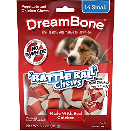 Amazon.com : DreamBone RattleBall 鸡肉味狗零食