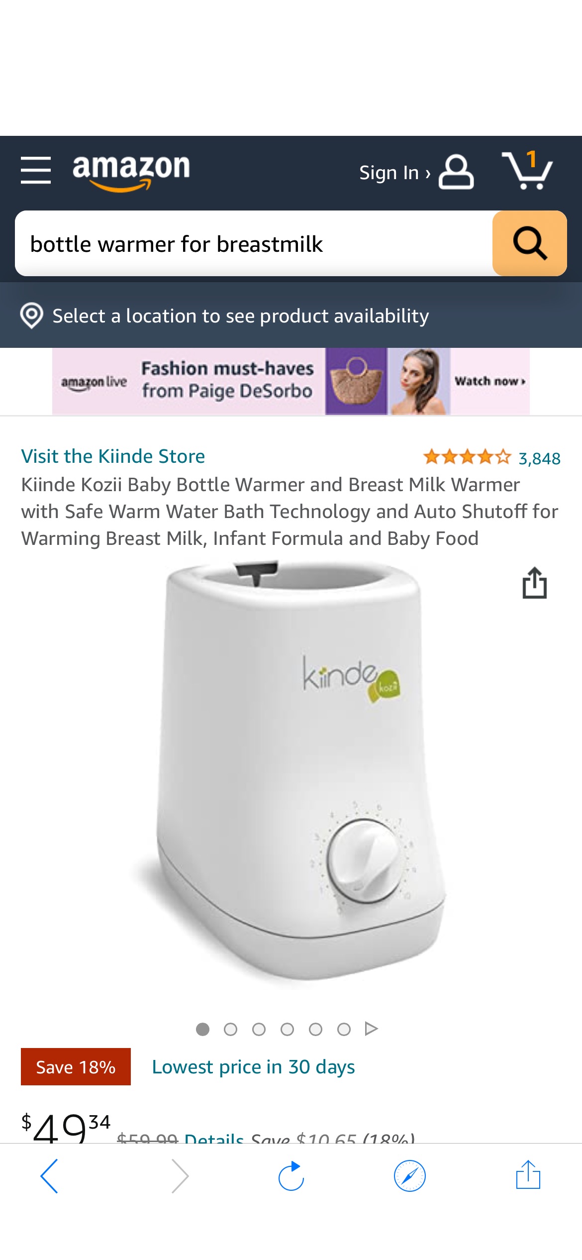 Amazon.com : Kiinde Kozii Baby Bottle Warmer and Breast Milk Warmer with Safe Warm Water Bath Technology and Auto Shutoff for Warming Breast Milk, 温奶器
