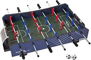 Sport Squad FX40 40 inch Table Top Foosball Table for Adults and Kids - Compact Mini Tabletop Soccer Game - Portable Recreational Hand Soccer for Game Room & Family Game Night - Incl. 2 Foosball Balls