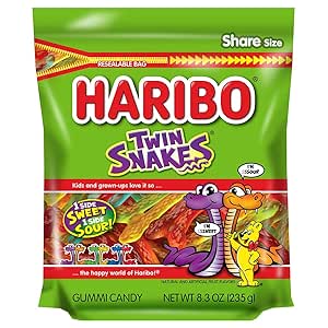 Amazon.com : HARIBO Gummi Candy, Twin Snakes, 8.3 oz. Stand Up Bag : Grocery &amp; Gourmet Food
